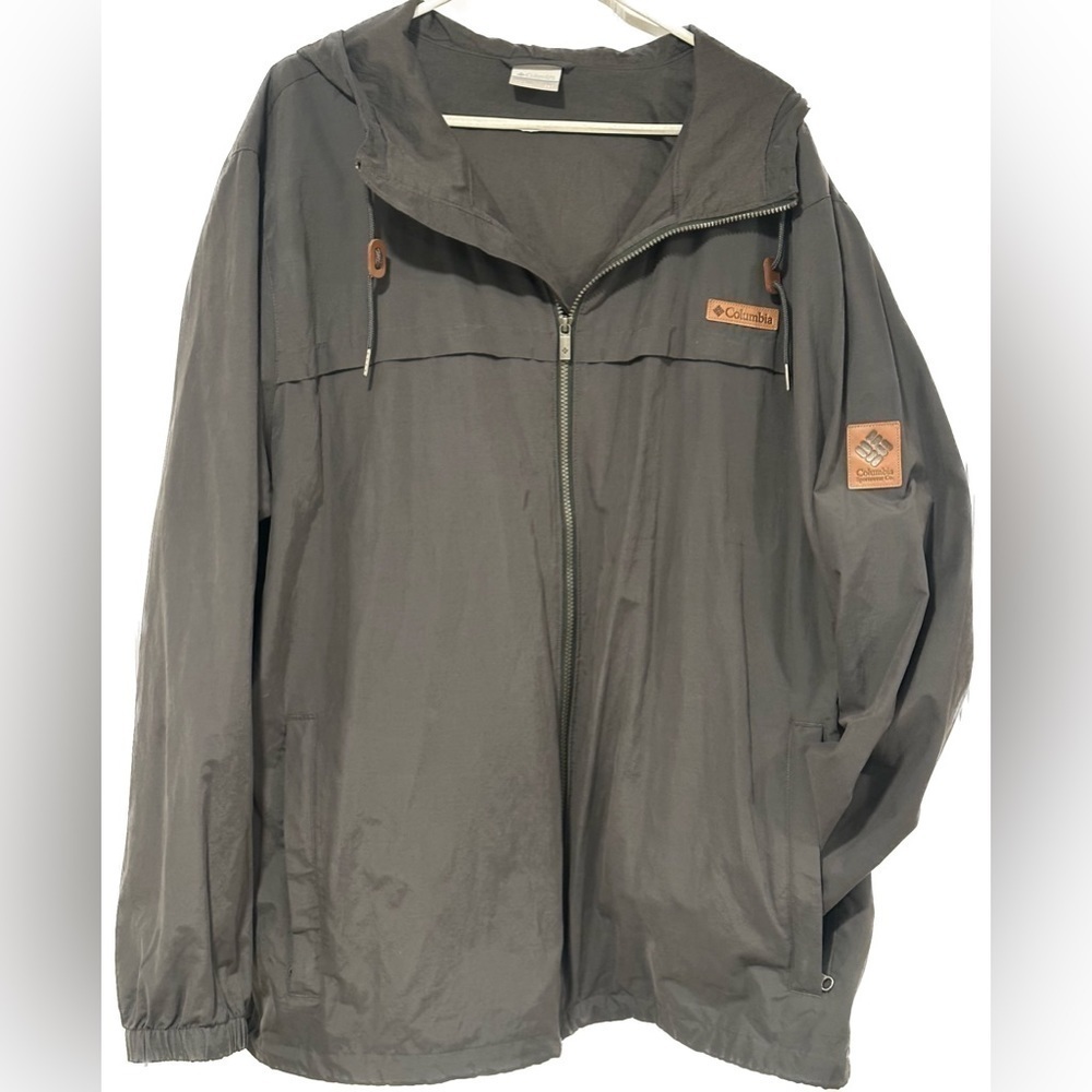 Columbia Men's Full Zip Jacket Hooded Casual Windbreaker Size 2XL